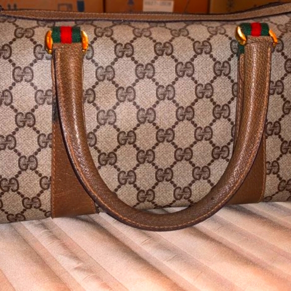 Vintage 80s Gucci Speedy Boston Leather Top Handle Bag